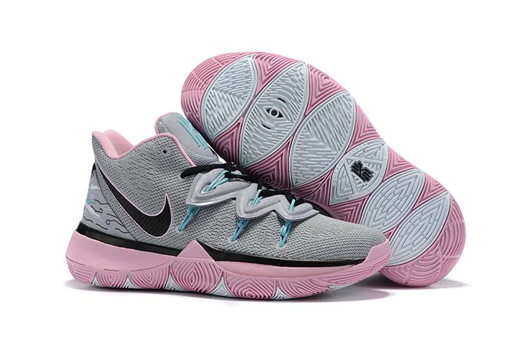 2019 Nike Kyrie 5 Grey Black Pink Shoes